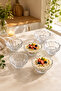 Torina 6-Piece Glass Bowl Pudding Dessert and Ice Cream Bowl Breakfast Bowl Set Snack Bowl 200ml