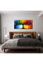 Large Modern Abstract Blue & Black Wall Art Poster, Wrap Framed 60x120 cm - 5