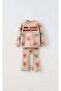 Girl's Tracksuit Set – Floral Print, “The Future Begins Today” Text, 3 Thread Ruffle Trim