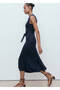 Belted midi length dress - 7