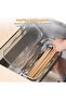 Dishwasher Basket,Stainless Steel Silverware Utensil Holder,Rectangular Mesh Drain,for Small Items - 2