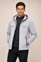 Men's Stone Hooded Nova Fabric Stylish Seasonal Waterproof and Windproof Raincoat - 4