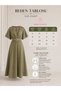 Quality Midi Dress with Slit Detail and Belt - 7