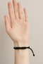 Black String Minimal Figured Women's Men's Bracelet – Handmade Adjustable Model - 2