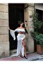 Women's Lace Skirt Blouse Full Lycra Fabric Double Set