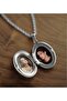 Photo Opening, Oval, Clamshell Necklace - 2