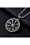 Viking Compass Vegvisir Model 316L Stainless Steel Necklace - 4