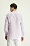 Long Sleeve Slim Fit Slim Fit Patterned Sports Cotton Easy-Iron Button Collar Shirt - 3