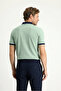Polo Neck Regular Fit Patterned Cotton T-Shirt - 4