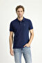 Polo Neck Slim Fit Slim Fit Embroidered Cotton T-Shirt