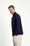 Polo Neck Regular Fit Striped Cotton Sweatshirt - 4