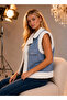 Women's Plush Denim Vest - 4