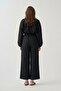 Black-Pleated Detailed Trousers - 3