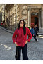 Red Striped Shirt with Scarf Detail - 3236