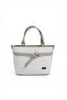 White - Women's Handbag with Gray Logo Sp1283