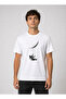 Men's Astronaut Moon Themed T-Shirt Short Sleeve Summer Crew Neck T-Shirt - White - 2