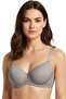 Women's Gray Ribbed Non-Padded Underwire Bra