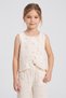 Girl's Muslin Fabric Heart Embroidered Comfortable Fit Two-Piece Set - 3