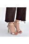 Jowin Gold Patent Leather Heeled Ankle Boots in Belt Sizes - 4