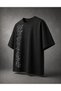 Oversize Black T-Shirt Unisex Cotton Premium Printed Streetwear T-Shirt - 2