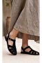 Black Suede Sütesef Women's Sandals 0024