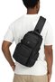9808 Men’s Water-Resistant Chest Sling Bag, Lightweight Nylon Polyester Crossbody Bag with Multi-Pocket Design, Black - 3