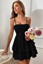 Women's Ruffled Back-Tie Janjan Crepe Dress with Rope Straps - 3