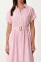Belted Summer Ayrobin Shirt Dress Lgx0009 Sugar Pink - 4
