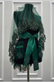Emerald Green Bridal Veil Set, Sparkling Glass Bead Printed, Henna Night Veil Set 6 Pieces