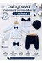 • Babynova 100% Cotton 5-Piece Newborn Hospital Discharge Set - Blue Bow Tie - 3