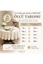 Ruffled Round Tablecloth |   Liquid-Proof Cotton Linen |   Dertsiz Tablecloth |   Custom Size Option Available |   Oeko-Tex 100 - 5