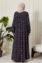 Women's Plus Size Hijab Dress Floral Patterned Long Sleeve Comfortable Fit Casual Stylish Dress - 6