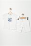 Striped Shirt 3-Piece Set T-Shirt Shorts Summer Stylish Combination - 3