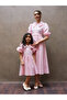 Powder Pink Polka Dot Collared Mother-Daughter Dress Combination (Sold as a Single Item) - 6