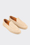 Bej Deri Erkek Espadril - 2