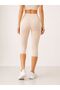 Tan Color Capri Leggings, Knee-Length, Suitable for Daily and Sports Wear - 3