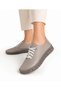 Genuine Leather Women's Transparent Gel Sole Casual Daily Comfortable Flexible Lace-Up Shoes