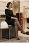 Black Patent Leather Stiletto Pointed Toe Gold Thin Heel Classic Evening Dress Heeled Shoes - 2