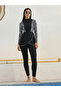 Pack of 2 - Geo Print Side Panels Wrap Around Tunic and Leggings With Side Loop Burkini Set