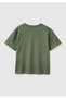 Women's Khaki 100% Cotton Classic V-Neck T-Shirt - 2