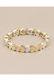 Amoura Gold Transitional Row Minimal Heart Porcelain Coated Elastic Bracelet