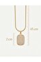 Draxia Zircon Stone Covered Medallion Steel Necklace - 3