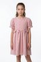 Girl's Watermelon Sleeve Detailed Ribboned Scallop Dress Elb2016 - 2