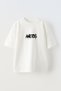 Unisex White Crew Neck Slim Fit Short Sleeve Printed T-Shirt