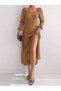 Women's Slit Detailed Long Stylish Dress