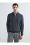 Özmarka New Season Stand Collar Men's Knitwear Sweater