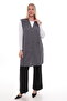 Women's Buttoned Pocketed V-Neck Casual Summer Combed Cotton Mother Long Vest