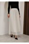 Polka Dot Patterned Lined Tulle Skirt - 2