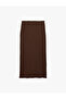 Bürümcük Fabric Textured Slim Fit Midi Pencil Skirt - 4