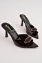 Spr-3791 Thin Heel Buckle Detail Slippers
